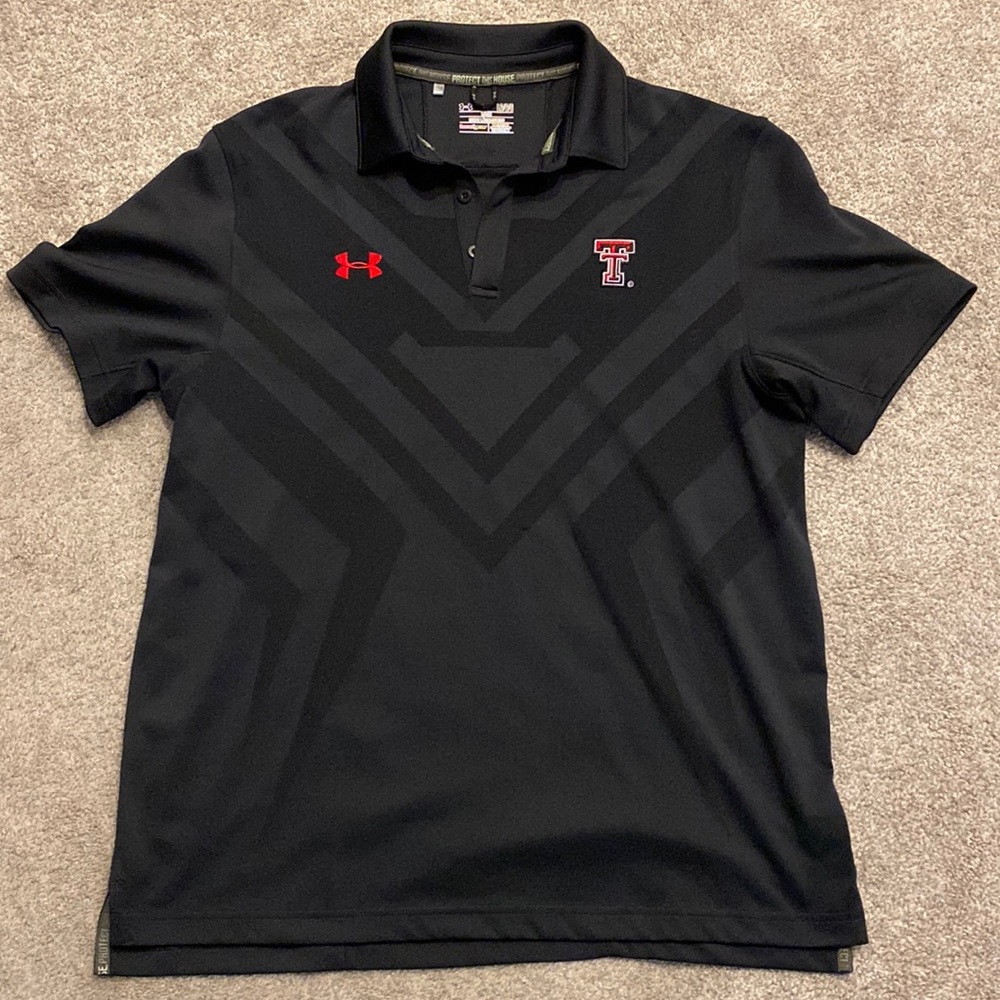 Under Armour Black Men's Polo with Red Logos